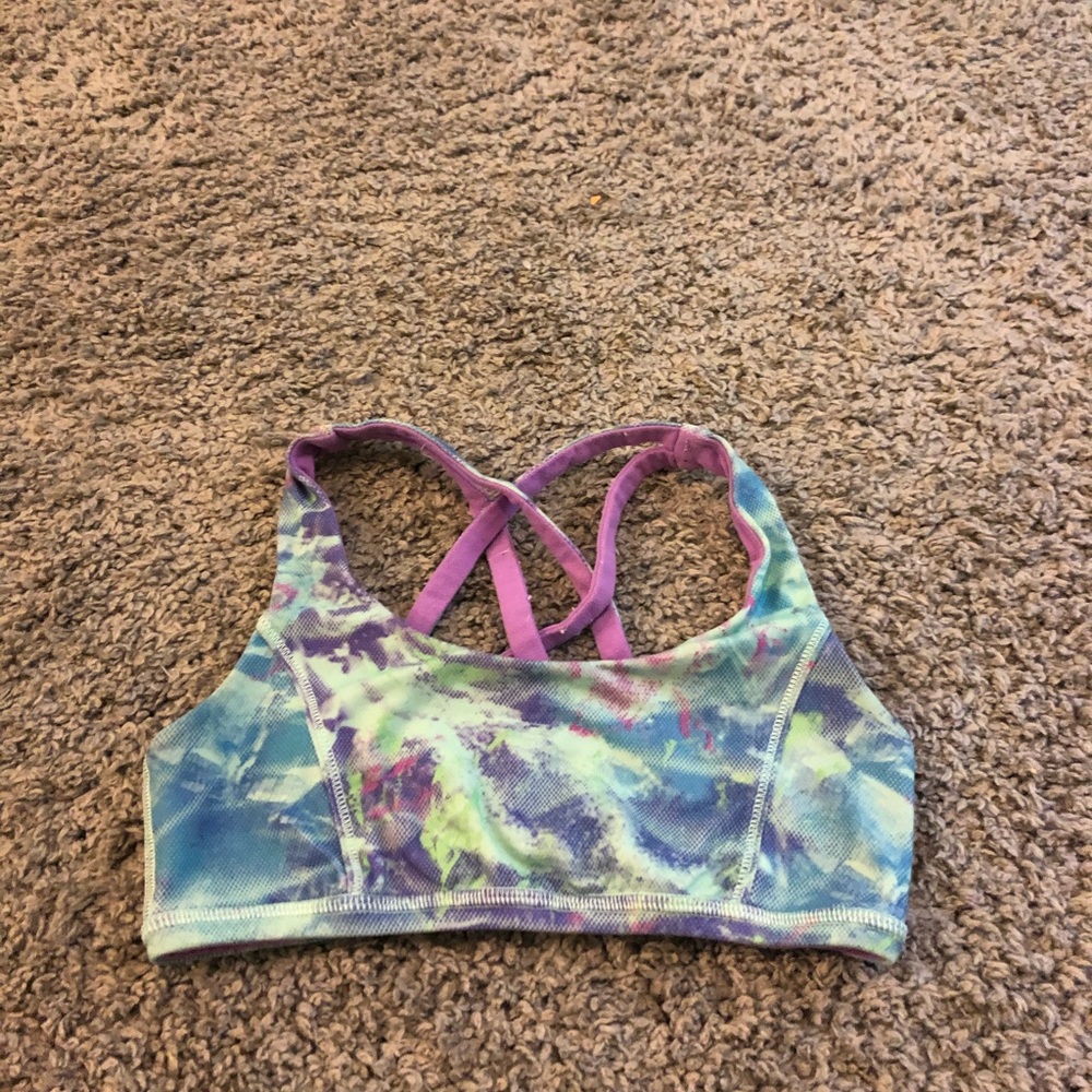Girls size 10 REVERSIBLE ivivva sports bra